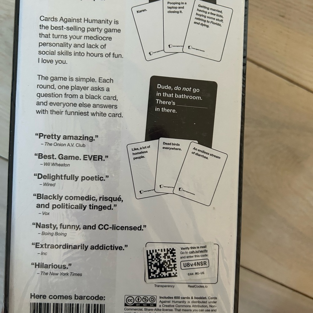CARDS AGAINST HUMANITY, never opened! - Picture 8 of 9